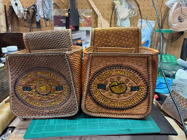 Custom leather shotshell pouch