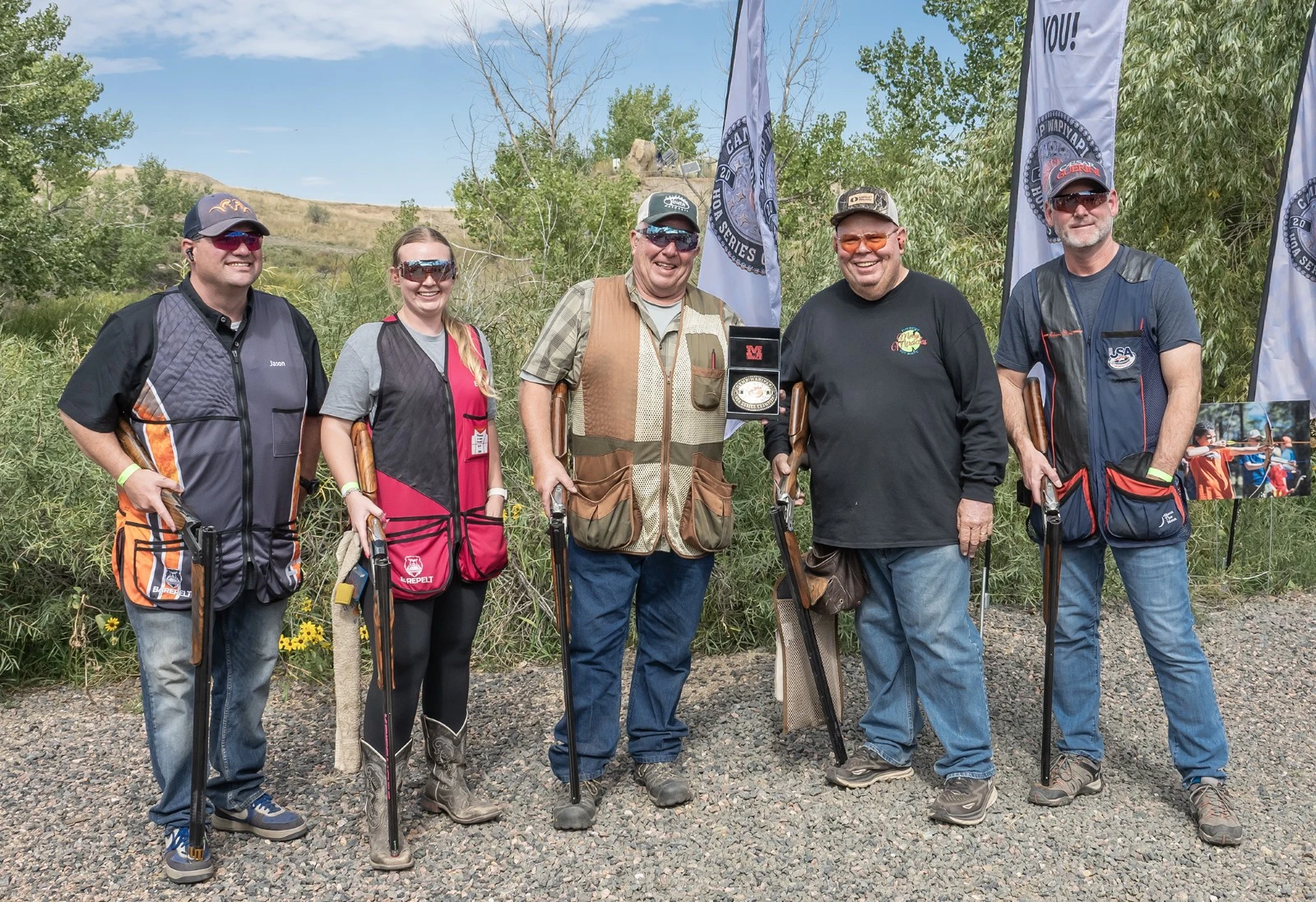 Mike wins the HOA Buckle in the shoot-off!